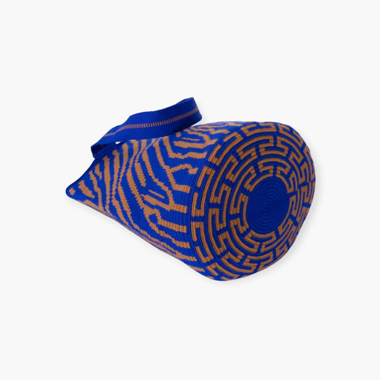 Abstract round tote L | Cobalt