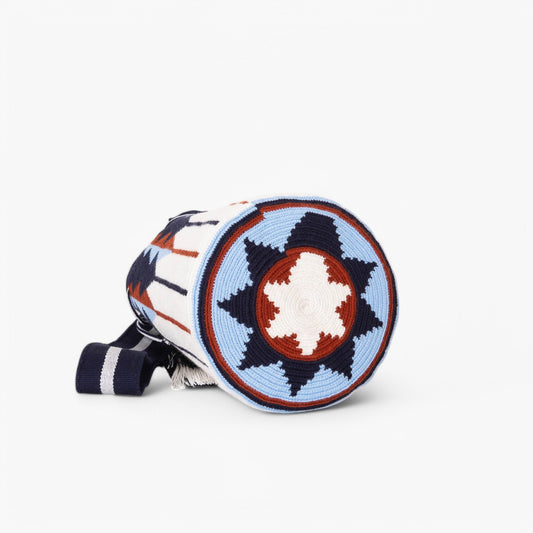 Geometric crossbody bag L | Navy