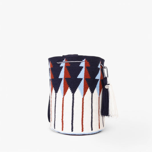 Geometric crossbody bag L | Navy