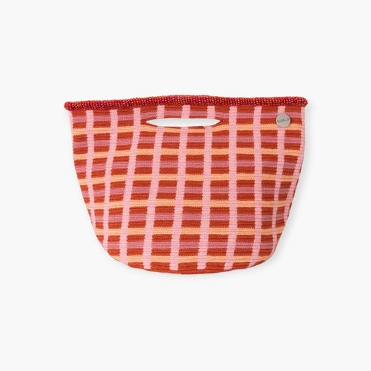 Check top-handle bag | Ruby