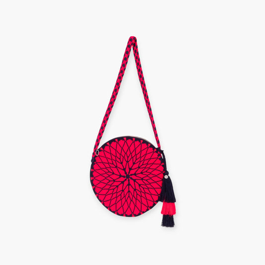 Geometric circle crossbody | Magenta