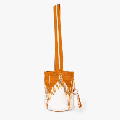 Geometric crossbody bag L | Honey