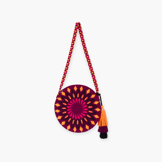 Geometric circle crossbody | Grape