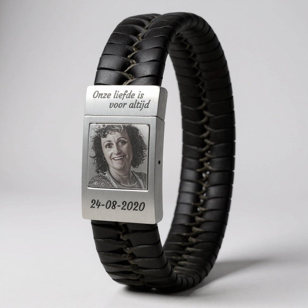 Tiger King fotoarmband – tijger leer met eigen foto