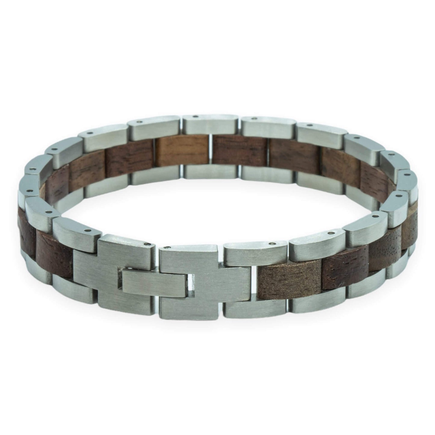 TimberWood – Mont Blanc (Walnoot + RVS) – Houten armband