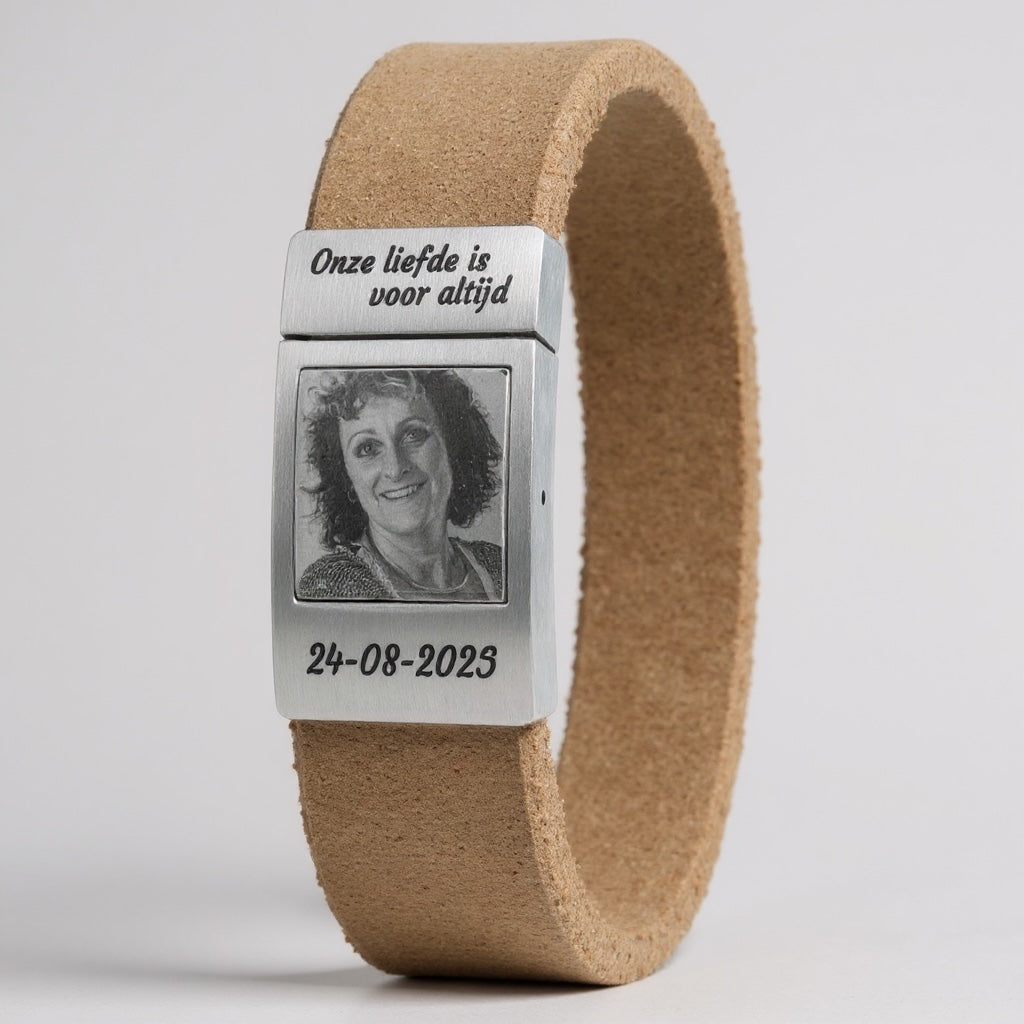 Tiger King fotoarmband – tijger leer met eigen foto