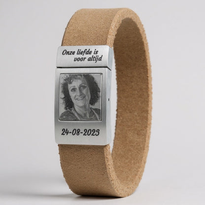 Tiger King fotoarmband – tijger leer met eigen foto