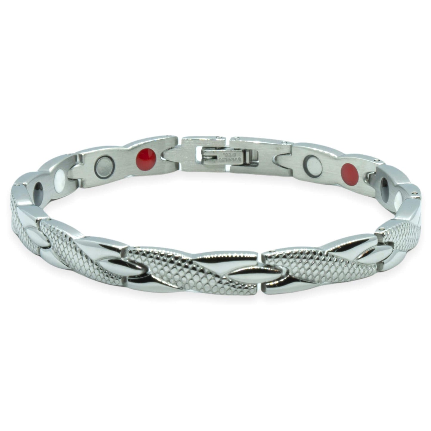 Magneet Armband - Snake Grey Metal