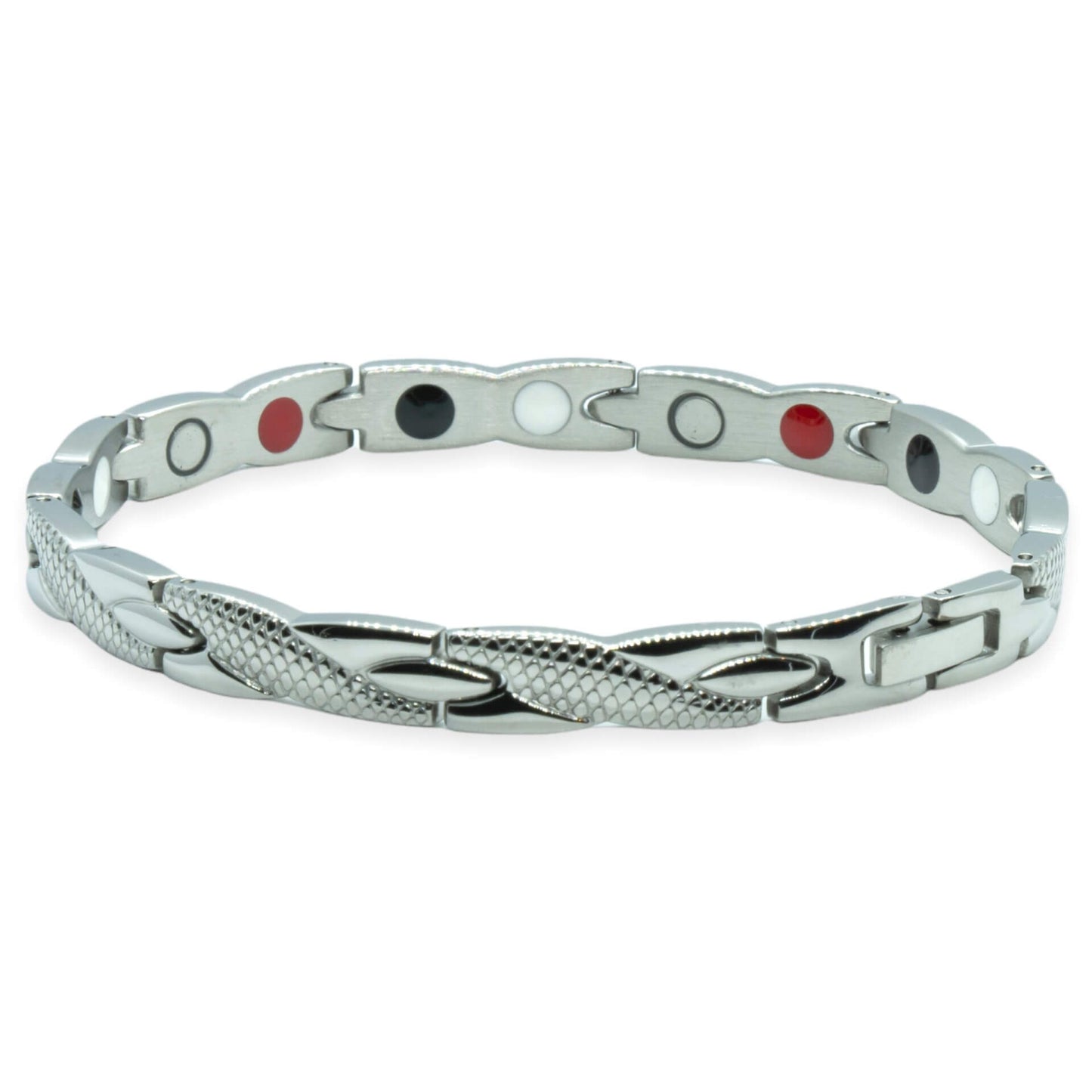 Magneet Armband - Snake Grey Metal