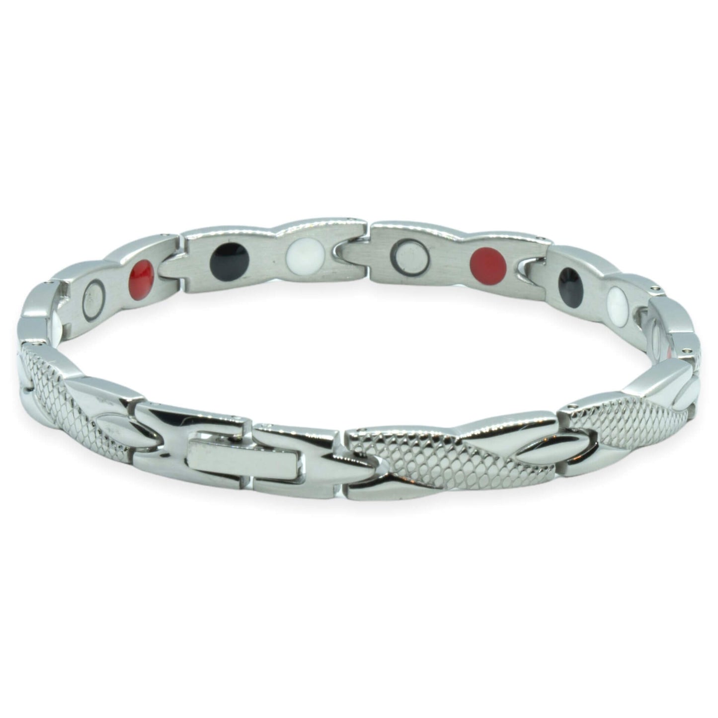 Magneet Armband - Snake Grey Metal