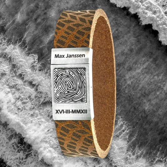 Vingerafdruk armband – Waterflow Edition – 8 leersoorten