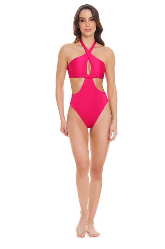 Fuchsia Monokini SALE - Luxe Badpak met Shaping Effect