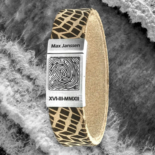 Vingerafdruk armband – Waterflow Edition – 8 leersoorten