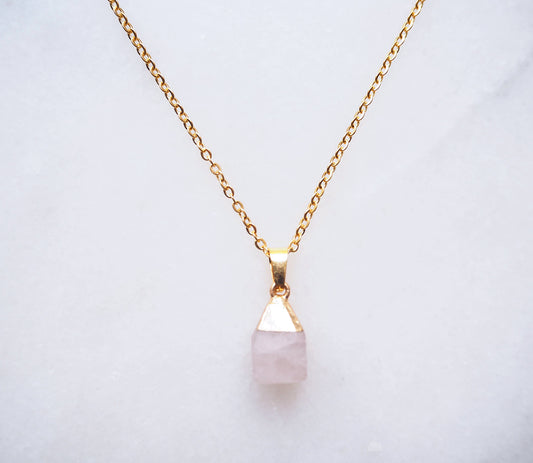 Rose Quartz Necklace for Love & Peace